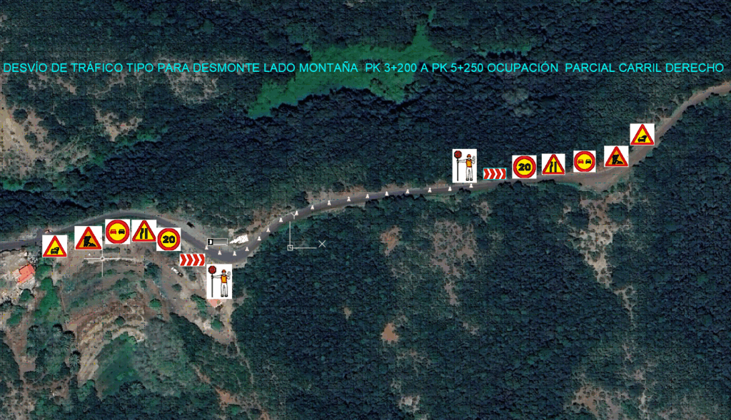 La Gomera, Agulo: Straßensperre wegen Bauarbeiten 93 Strassensperren