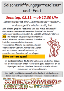 Saisoneroeffnungsfest 2025