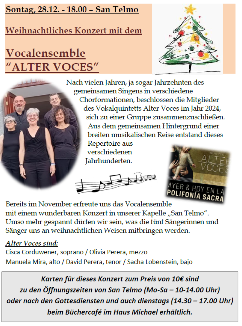 Weihnachtskonzert AlterVoces