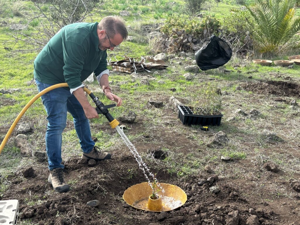 Gran Canaria-Nord, Las Palmas: Regenwasser-Sammelbehälter aus Bananenplantagen 96 Regenwasser