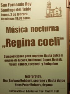 Teneriffa-Südwest, Santiago del Teide: <em>Regina coeli</em> – sakrales Konzert in Santiago 3 regina Coeli Santiago