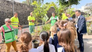 Teneriffa-Nordost, Santa Cruz: Grundschüler pflanzen neue Bäume 3 Grundschueler