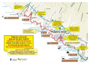 Gran Canaria-Süd, Mogán: Straßensperren wegen der <em>Anfi Challenge</em> 8 Strassensperren