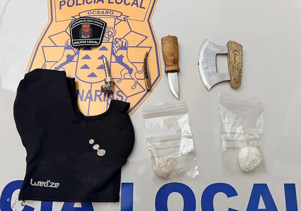 Gran Canaria-Nord, Las Palmas: Drogen in der Unterhose und bewaffnet 94 Drogen