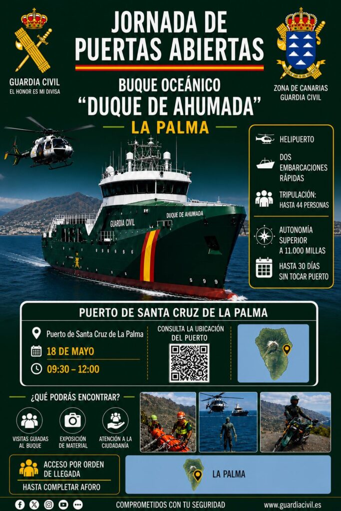 Kanarische Inseln: Hochseeschiff der Guardia Civil zu Besuch 96 Hochseeschiff