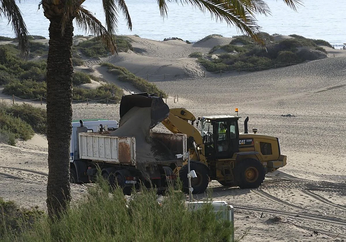 Gran Canaria-Süd, Maspalomas: Sandbewegung beantragt 1 Sandbewegung