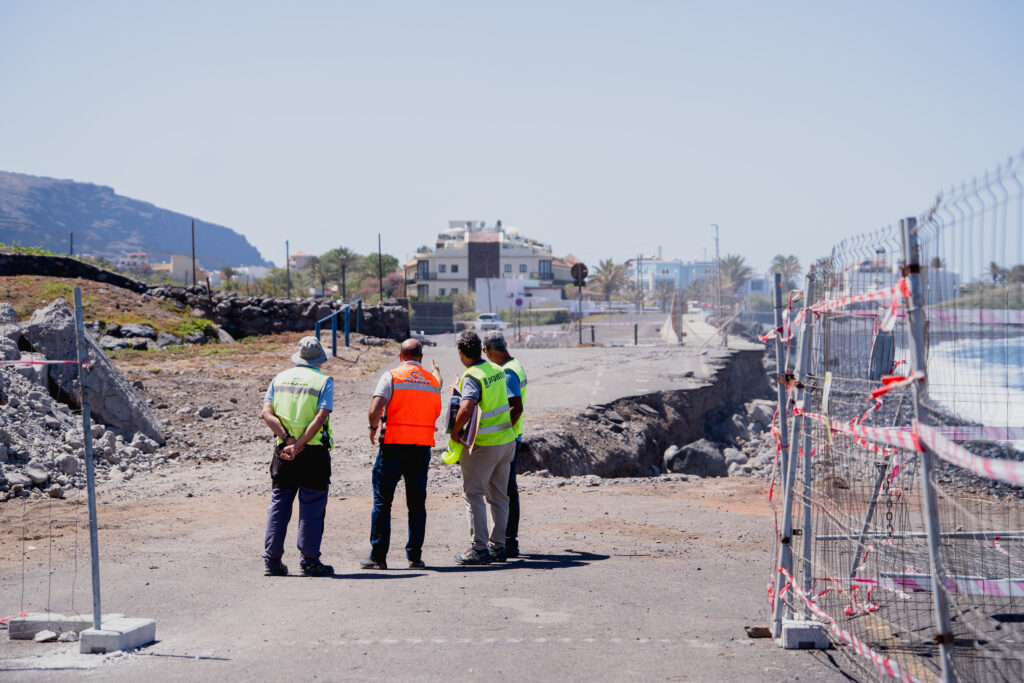 La Gomera, Valle Gran Rey: Reparaturarbeiten an der Avenida Marítima haben begonnen 97 reparaturarbeiten