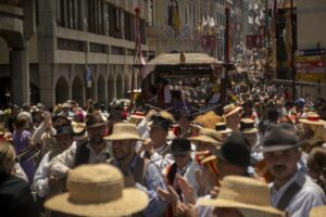 Teneriffa-Nord, La Orotava: Romería in La Orotava 1 Romeria