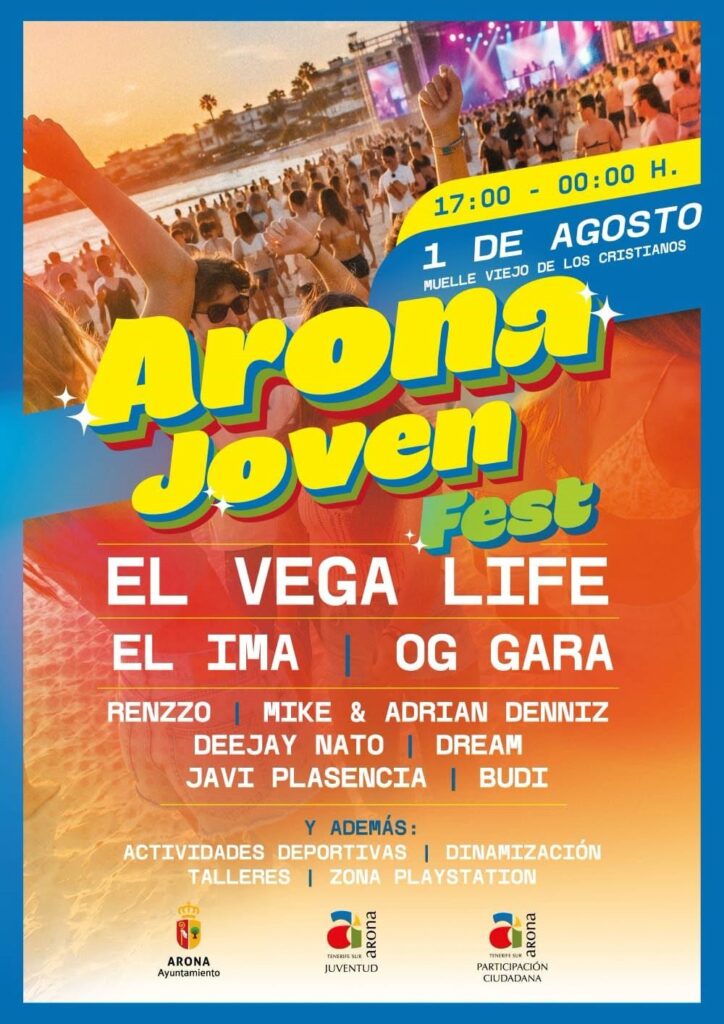 Teneriffa-Süd, Arona: <em>Arona Joven Fest</em> zum Start in den August 93 Arona