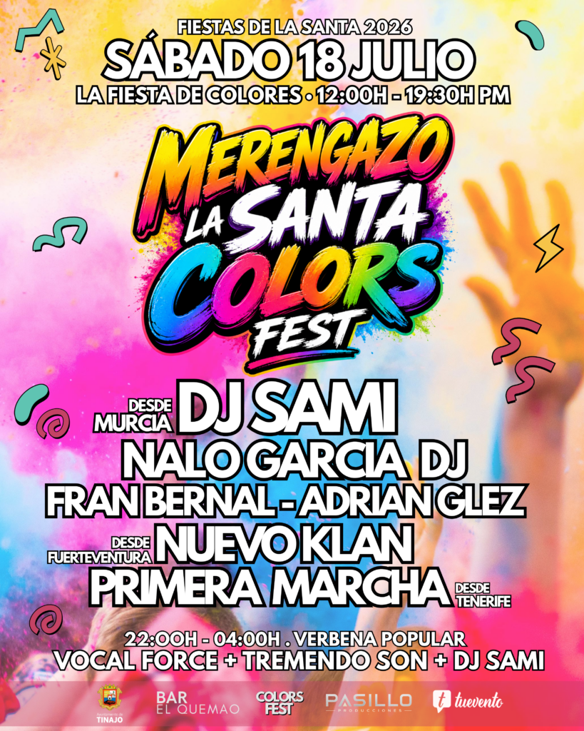 Lanzarote, Tinajo: <em>Merengazo – La Santa Colors Fest</em> 100 Merengazo