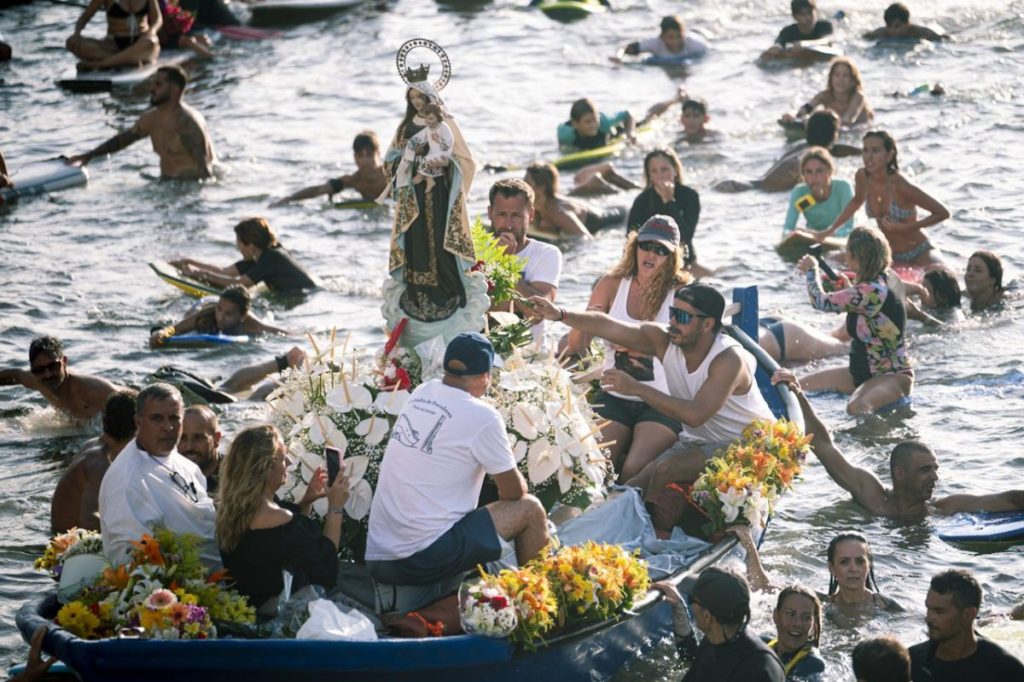 Teneriffa-Nord, La Laguna: Virgen del Carmen in Punta de Hidalgo verehrt 93 Virgen