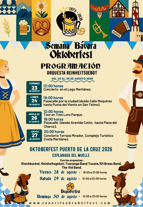 Teneriffa-Nord, Puerto de la Cruz: Das Oktoberfest steht vor der Tür 1 Oktoberfest Programm
