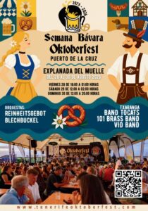 Teneriffa-Nord, Puerto de la Cruz: Das Oktoberfest naht 7 Plakat Oktoberfest