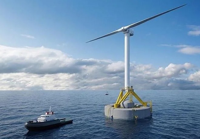 Schwimmende Windkraftanlage