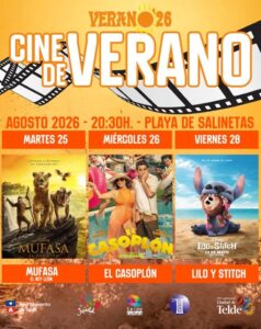 Gran Canaria-Ost, Telde: Sommerkino am Strand von Salinetas 15 Sommerkino am Strand