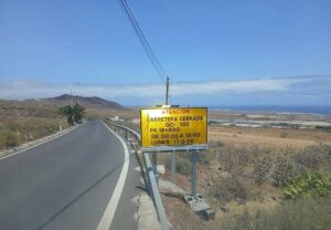 Gran Canaria-Ost, Telde: Sperrung der Straße zwischen Telde und Ingenio 10 Strasse gesperrt