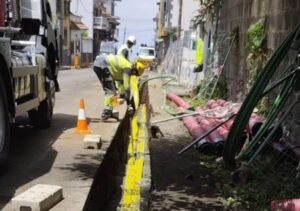 Gran Canaria-Nord, Teror: Verbesserung der Stromversorgung 10 Teror Stromleitung