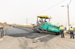 Lanzarote, Teguise: Neuer Straßenbelag in Teseguite 17 Asphaltierung Teseguite