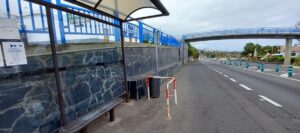 Teneriffa-Nord, Icod de los Vinos: Verbesserung der Haltestellen 19 Bushaltestelle Icod