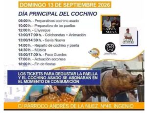 Gran Canaria-Ost, Ingenio: „Fiestas del Cochino“ 27 Fiestas Cochino