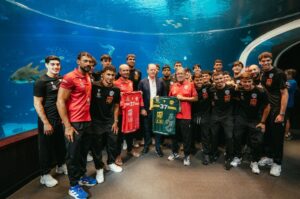 Gran Canaria-Nordost, Las Palmas: Besuch des Handballklubs Gáldar Gran Canaria im Poema del Mar 9 Poema del Mar Sport Mannschaft
