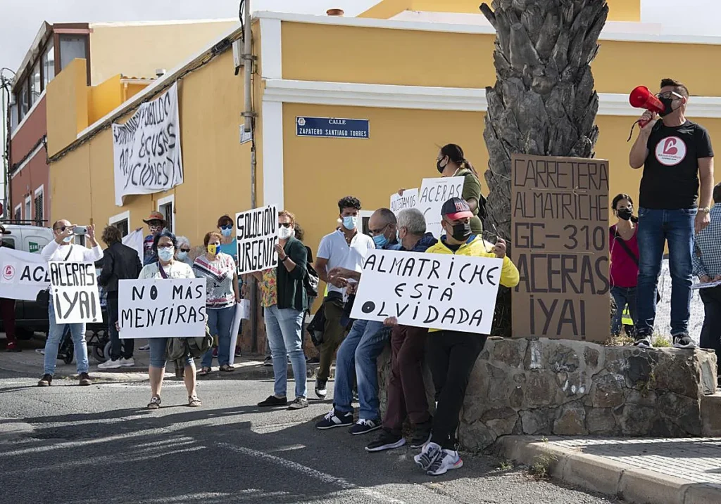 Gran Canaria-Nord, Las Palmas: Kein neuer Gehweg 93 Anwohner Protest LP