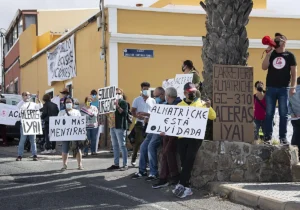 Gran Canaria-Nord, Las Palmas: Kein neuer Gehweg 3 Anwohner Protest LP