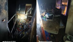 Teneriffa-Nord, La Laguna: Brand in La Laguna 10 Feuer La laguna