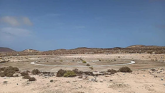 Lanzarote, La Graciosa: Hubschrauberlandeplatz wird erneuert 1 Heli Landeplatz La Graciosa