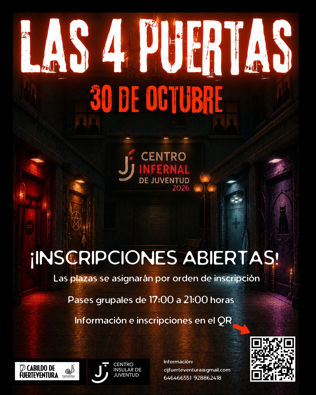 Fuerteventura, Puerto del Rosario: Halloween Spaß 1 las 4 puertas